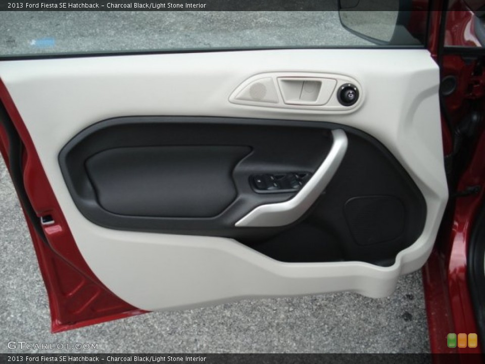 Charcoal Black/Light Stone Interior Door Panel for the 2013 Ford Fiesta SE Hatchback #70331643