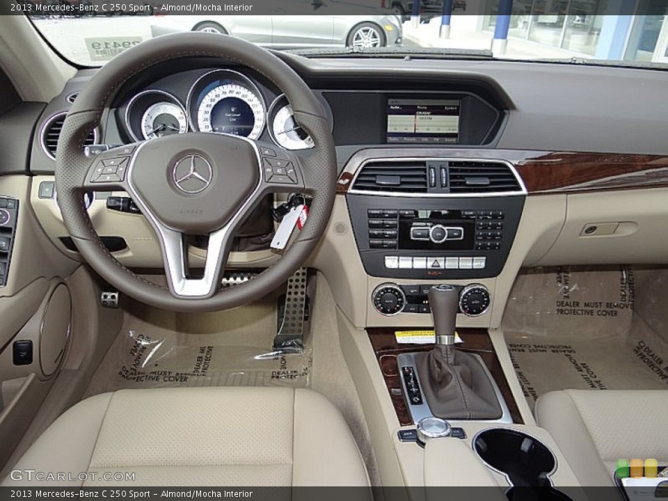 Almond/Mocha Interior Dashboard for the 2013 Mercedes-Benz C 250 Sport #70332789