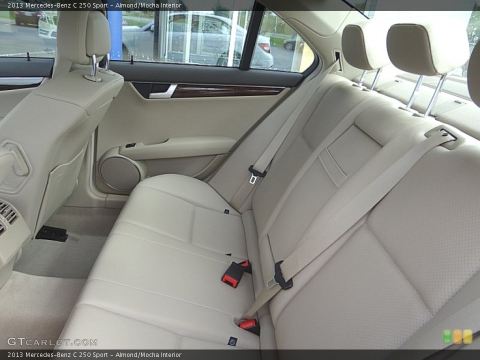 Almond/Mocha Interior Rear Seat for the 2013 Mercedes-Benz C 250 Sport #70332834
