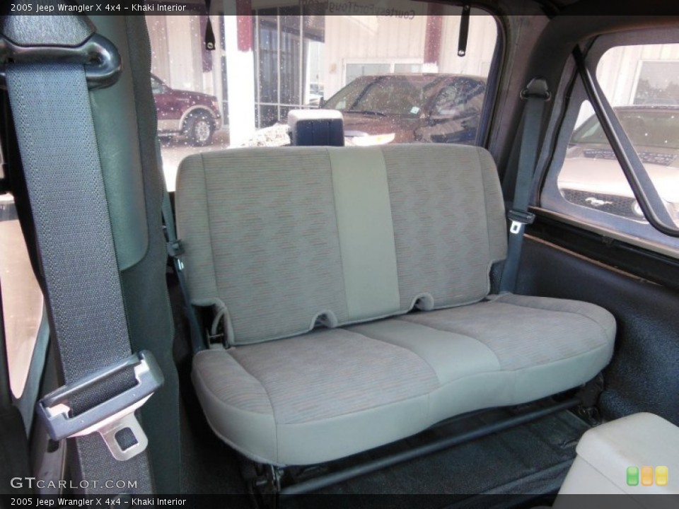 Khaki Interior Rear Seat for the 2005 Jeep Wrangler X 4x4 #70334058