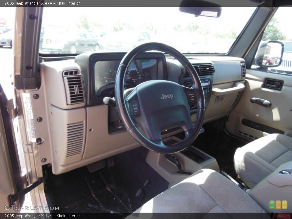 Khaki Interior Prime Interior for the 2005 Jeep Wrangler X 4x4 #70334088