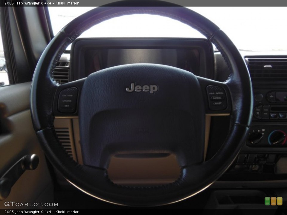 Khaki Interior Steering Wheel for the 2005 Jeep Wrangler X 4x4 #70334106