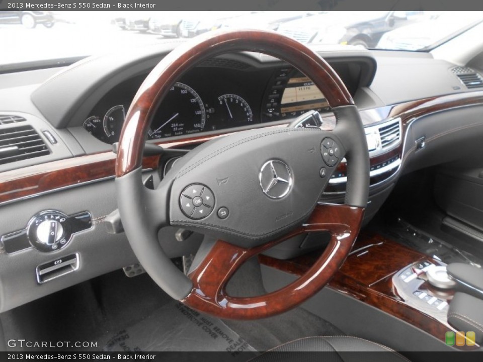 Black Interior Steering Wheel for the 2013 Mercedes-Benz S 550 Sedan #70336392