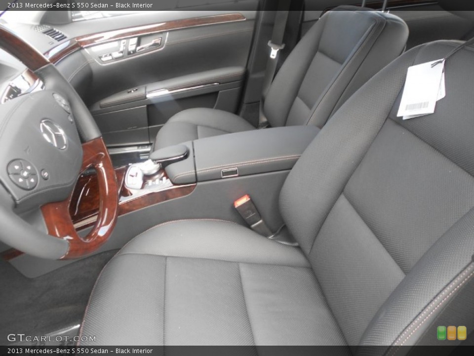 Black Interior Front Seat for the 2013 Mercedes-Benz S 550 Sedan #70336398