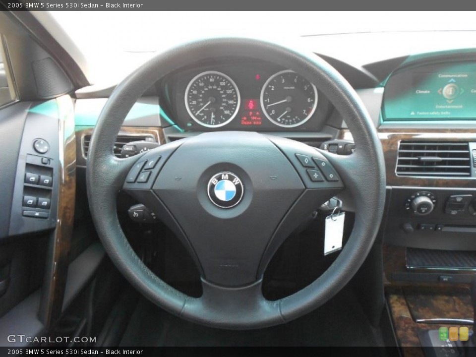 Black Interior Steering Wheel for the 2005 BMW 5 Series 530i Sedan #70338852