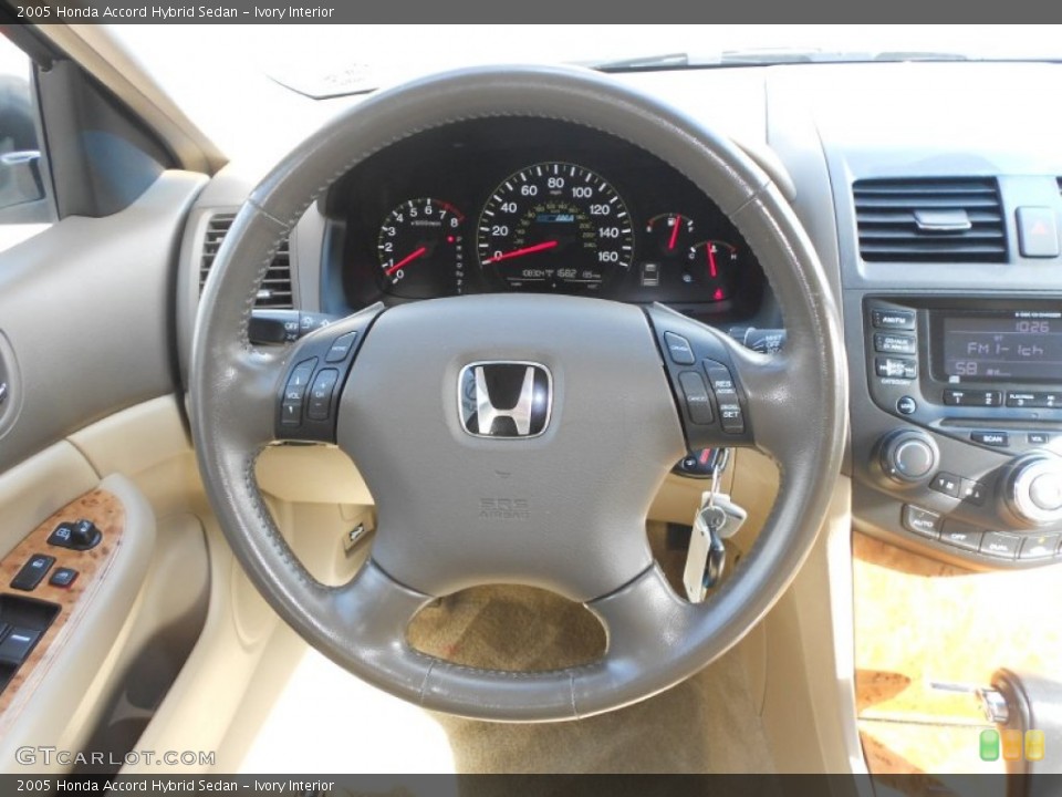 Ivory Interior Steering Wheel for the 2005 Honda Accord Hybrid Sedan #70339152