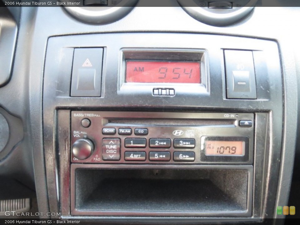 Black Interior Audio System for the 2006 Hyundai Tiburon GS #70341306