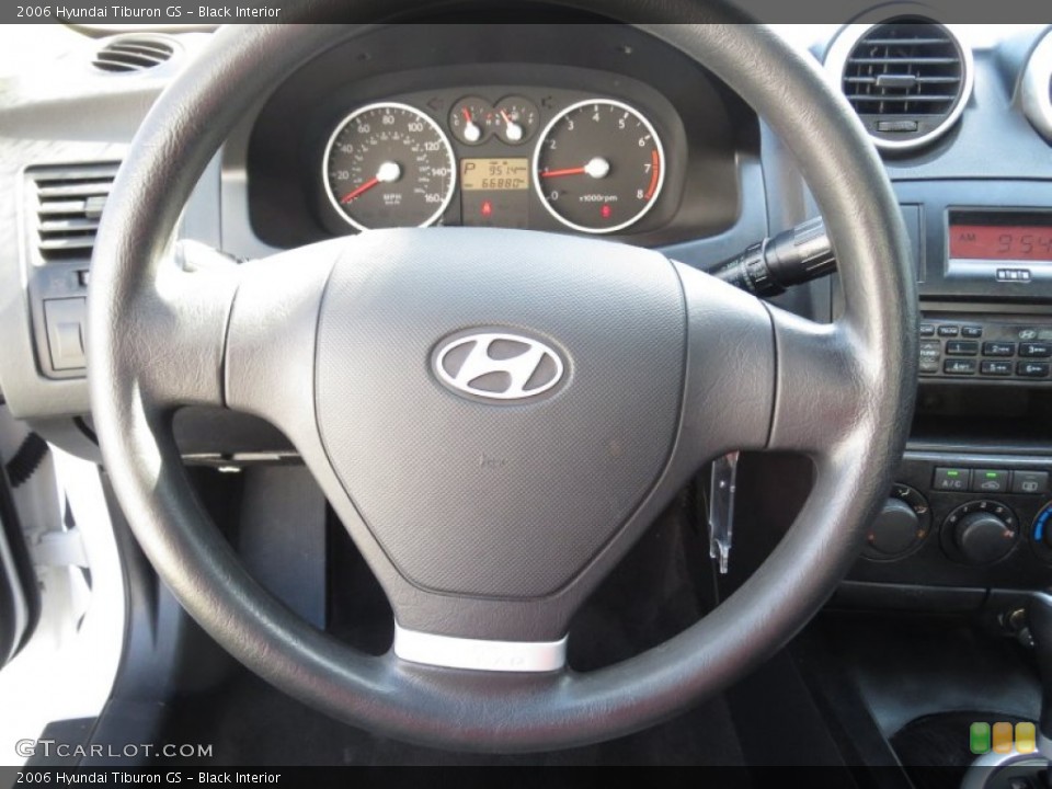 Black Interior Steering Wheel for the 2006 Hyundai Tiburon GS #70341333