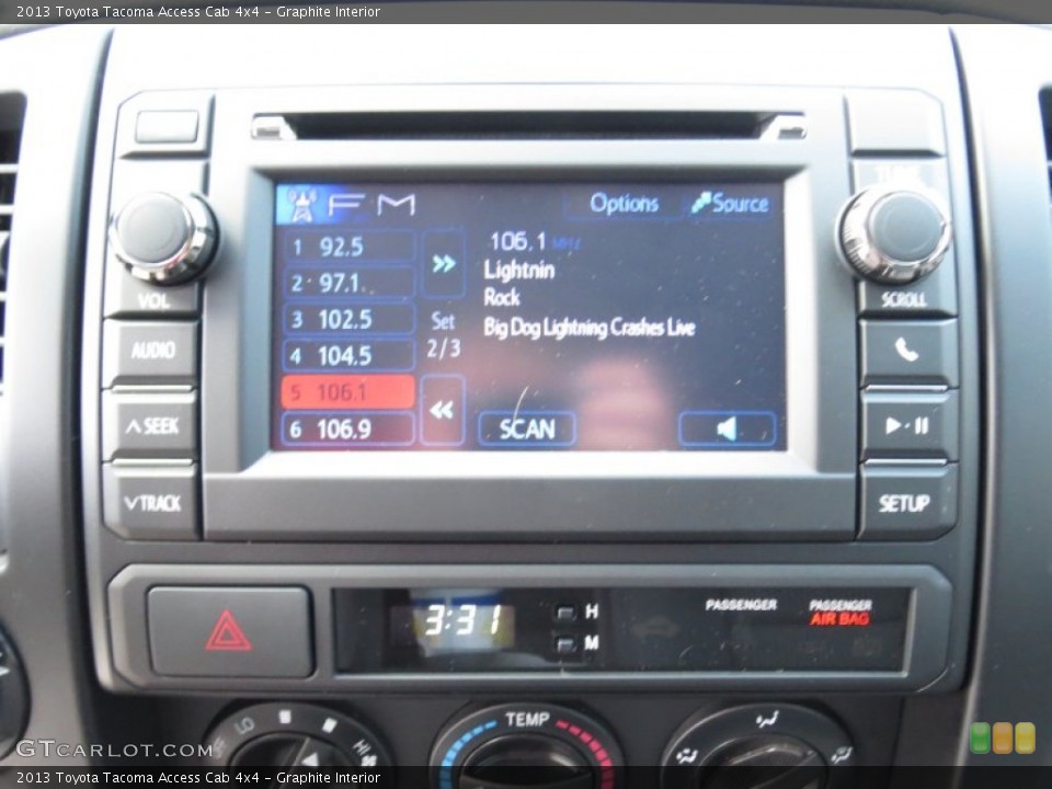 Graphite Interior Controls for the 2013 Toyota Tacoma Access Cab 4x4 #70342737