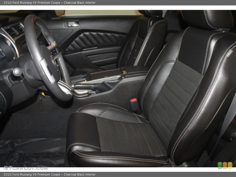 Charcoal Black Interior Front Seat for the 2010 Ford Mustang V6 Premium Coupe #70342755