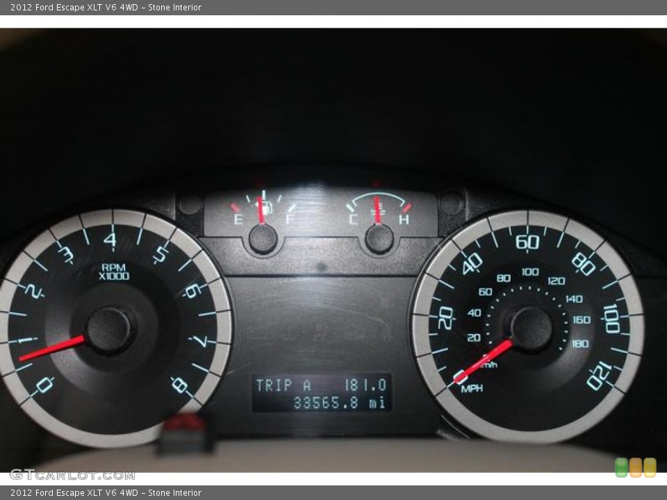 Stone Interior Gauges for the 2012 Ford Escape XLT V6 4WD #70343169