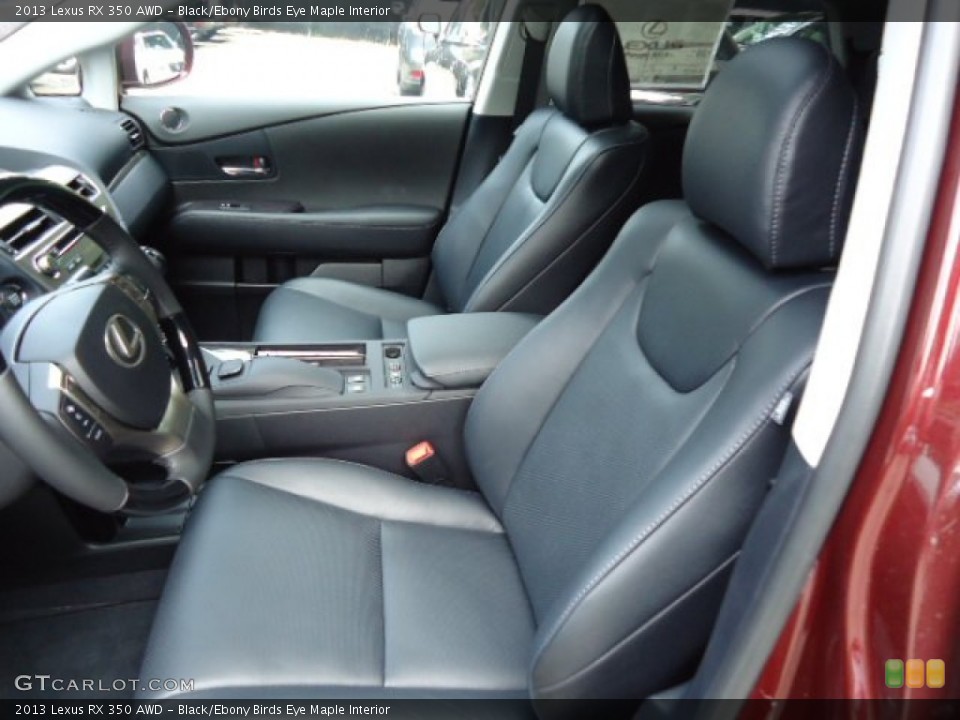 Black/Ebony Birds Eye Maple Interior Front Seat for the 2013 Lexus RX 350 AWD #70348272