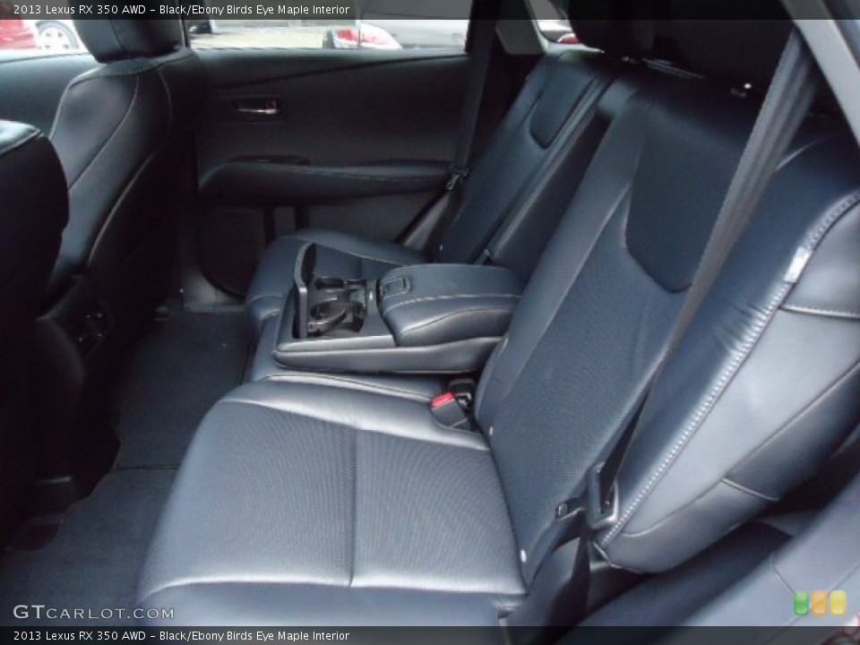 Black/Ebony Birds Eye Maple Interior Rear Seat for the 2013 Lexus RX 350 AWD #70348275