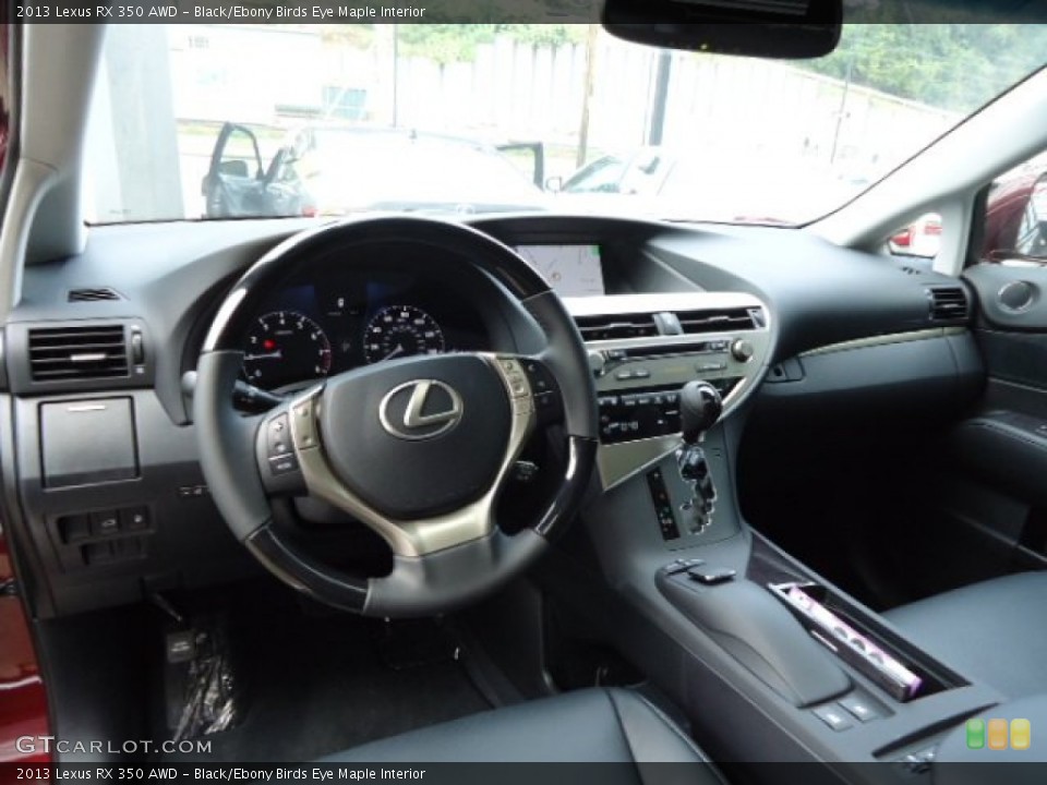 Black/Ebony Birds Eye Maple Interior Dashboard for the 2013 Lexus RX 350 AWD #70348281