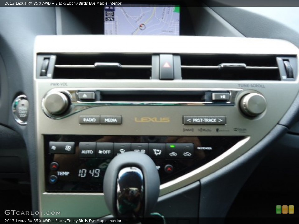 Black/Ebony Birds Eye Maple Interior Controls for the 2013 Lexus RX 350 AWD #70348320