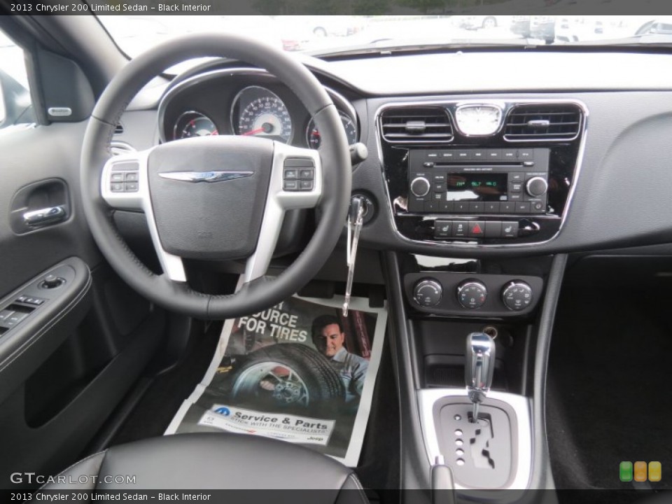 Black Interior Dashboard for the 2013 Chrysler 200 Limited Sedan #70353909