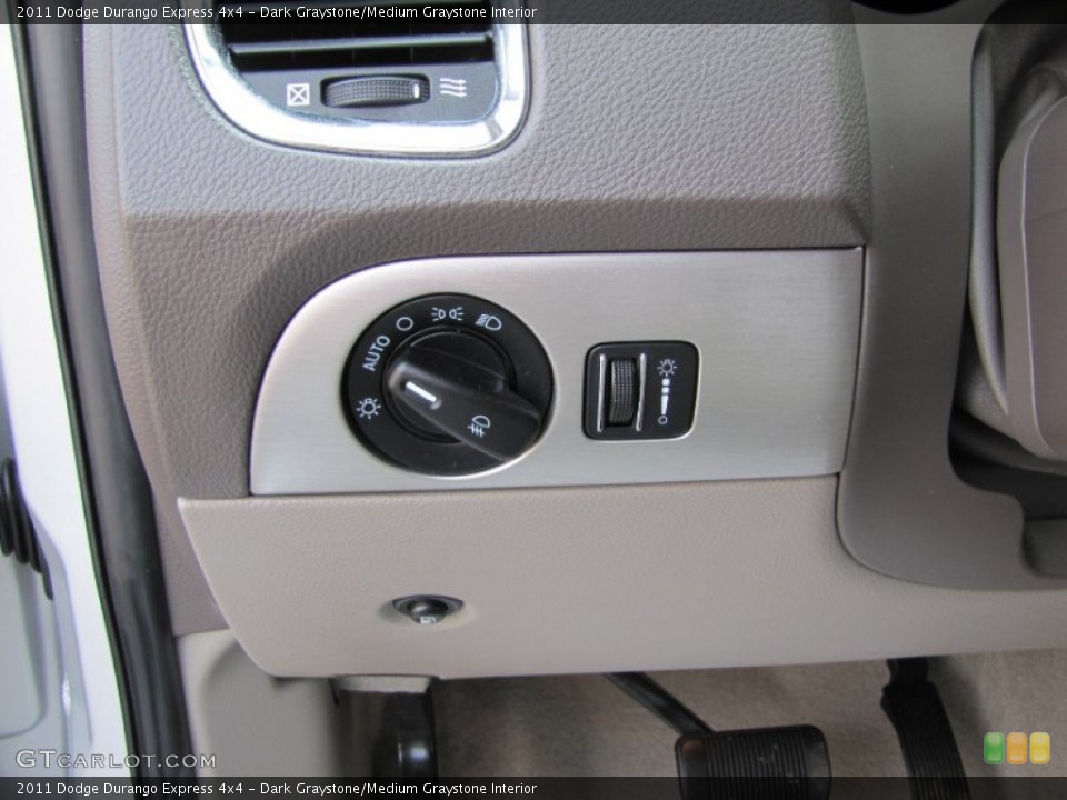 Dark Graystone/Medium Graystone Interior Controls for the 2011 Dodge Durango Express 4x4 #70356452