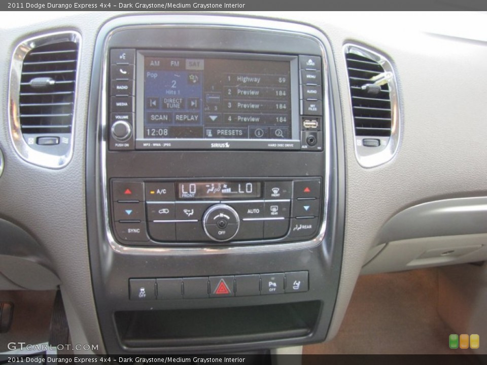 Dark Graystone/Medium Graystone Interior Controls for the 2011 Dodge Durango Express 4x4 #70356483