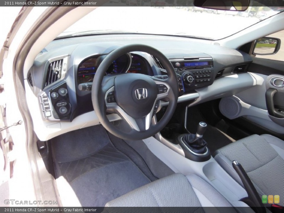Gray Fabric Interior Prime Interior for the 2011 Honda CR-Z Sport Hybrid #70356900