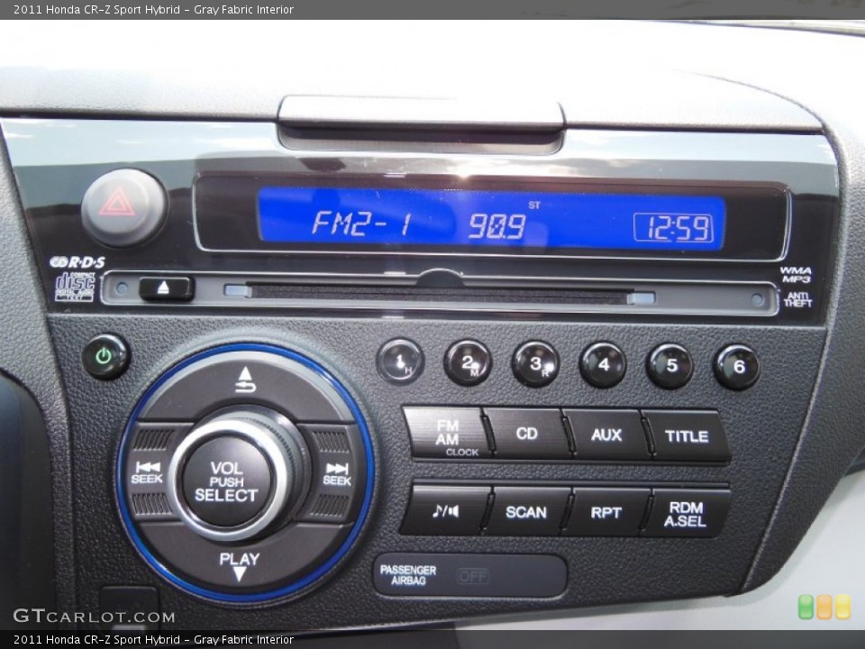 Gray Fabric Interior Audio System for the 2011 Honda CR-Z Sport Hybrid #70356969
