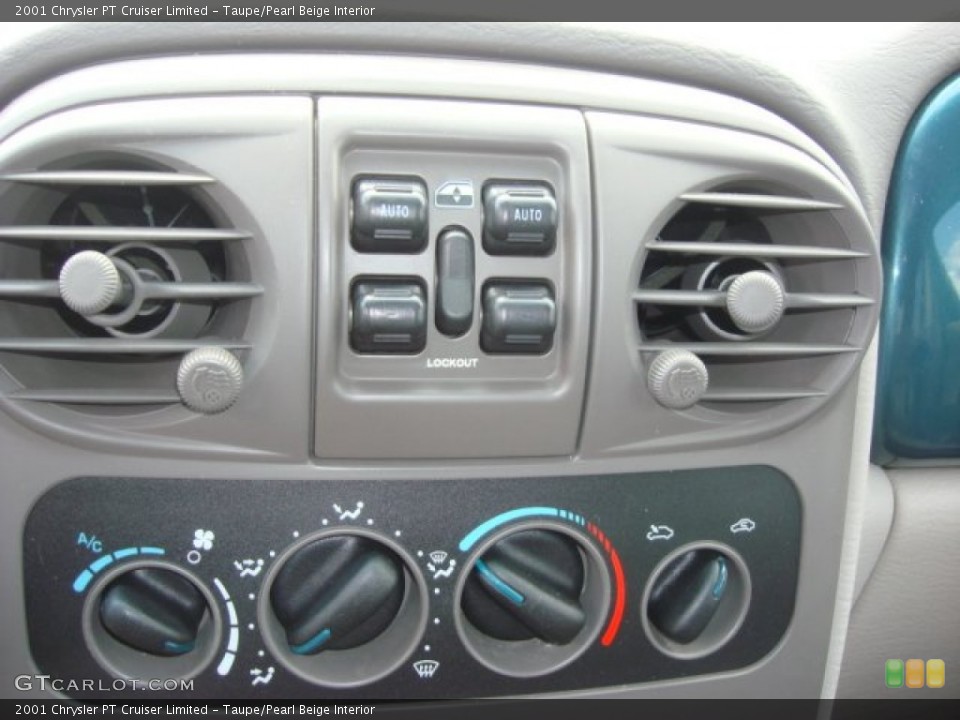 Taupe/Pearl Beige Interior Controls for the 2001 Chrysler PT Cruiser Limited #70357152