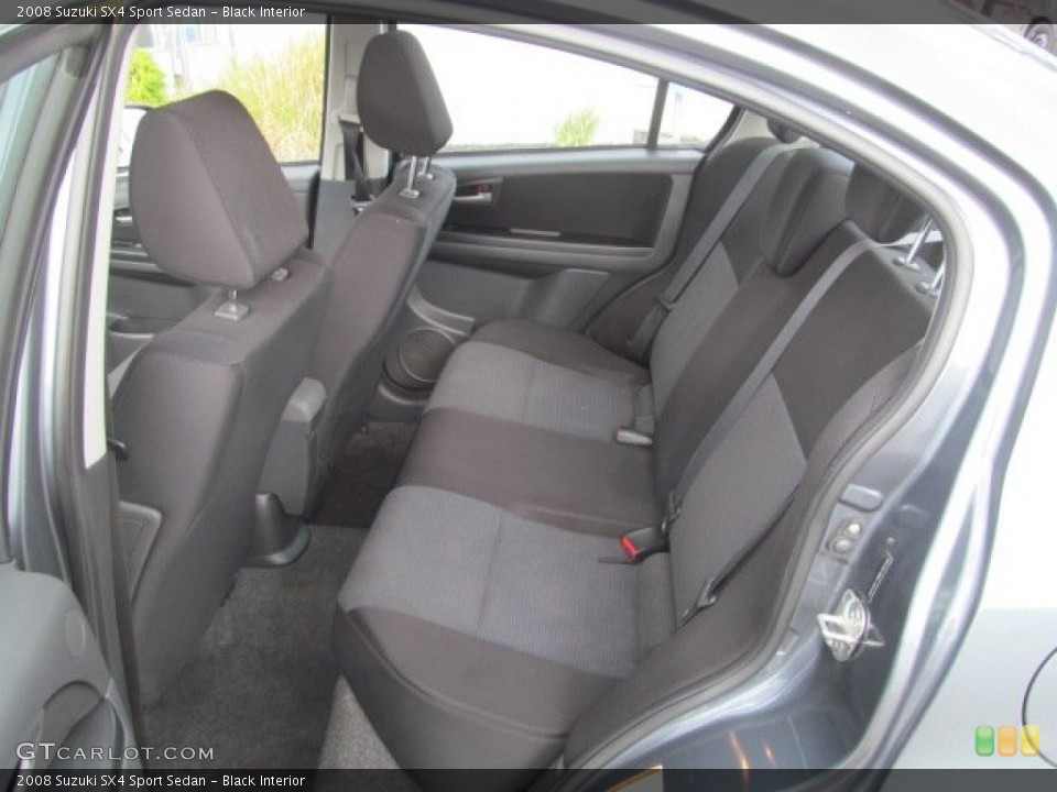 Black Interior Rear Seat for the 2008 Suzuki SX4 Sport Sedan #70360224