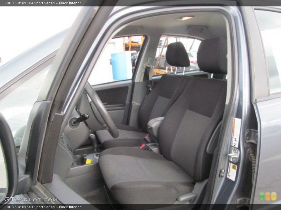 Black Interior Front Seat for the 2008 Suzuki SX4 Sport Sedan #70360233