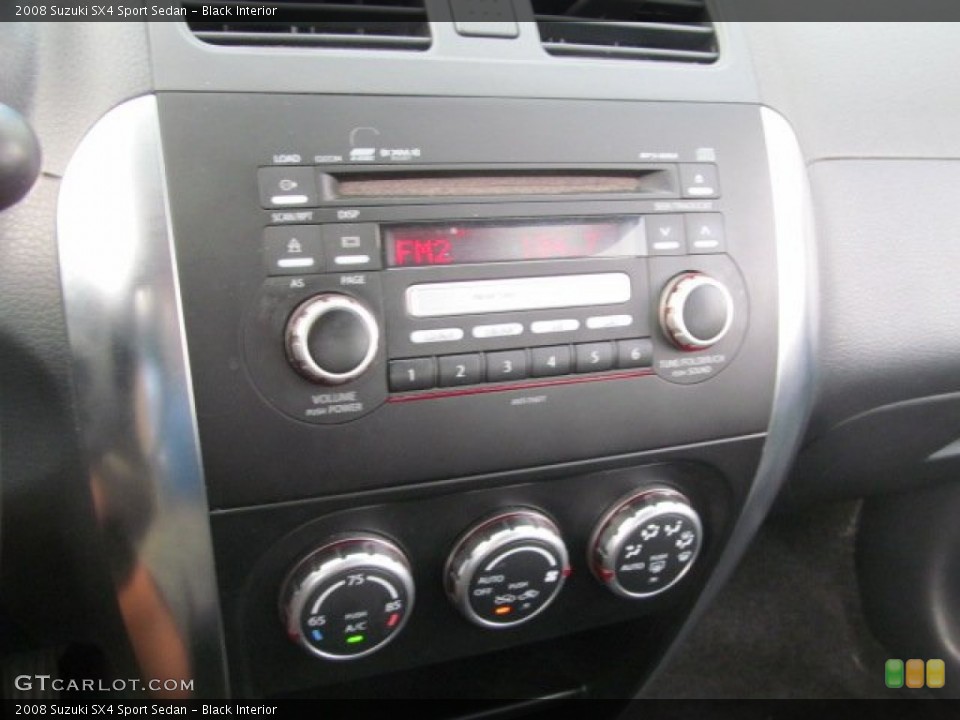 Black Interior Controls for the 2008 Suzuki SX4 Sport Sedan #70360257