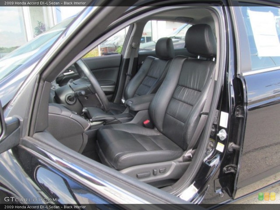 Black Interior Front Seat for the 2009 Honda Accord EX-L Sedan #70361133