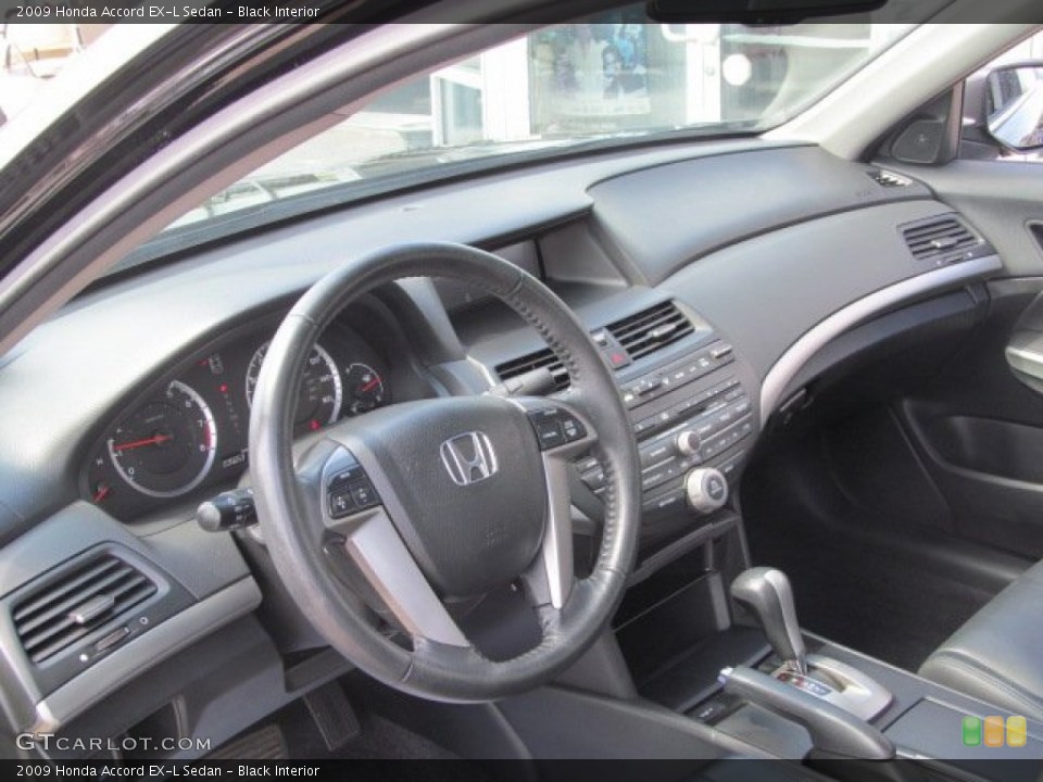 Black Interior Dashboard for the 2009 Honda Accord EX-L Sedan #70361150