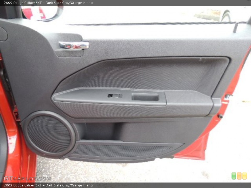 Dark Slate Gray/Orange Interior Door Panel for the 2009 Dodge Caliber SXT #70361409