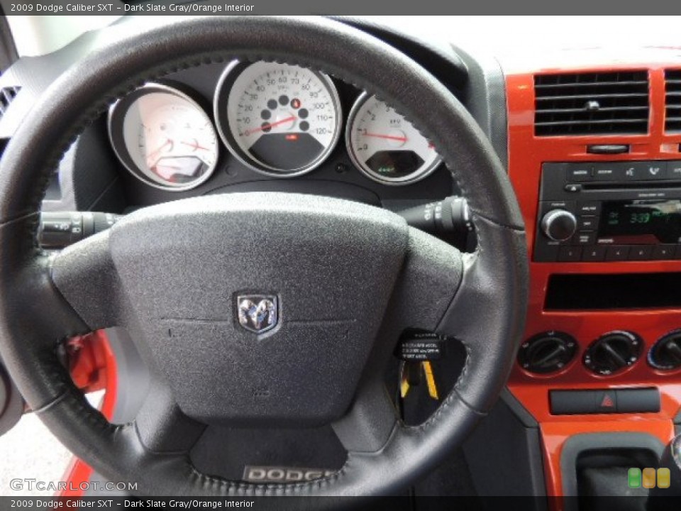 Dark Slate Gray/Orange Interior Steering Wheel for the 2009 Dodge Caliber SXT #70361502