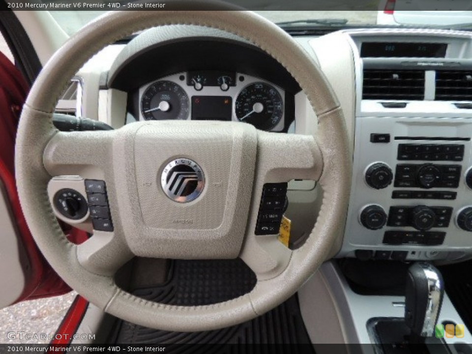 Stone Interior Steering Wheel for the 2010 Mercury Mariner V6 Premier 4WD #70361733