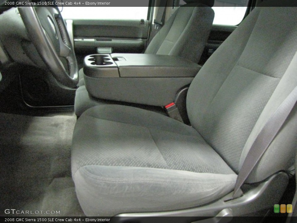 Ebony Interior Front Seat for the 2008 GMC Sierra 1500 SLE Crew Cab 4x4 #70362522