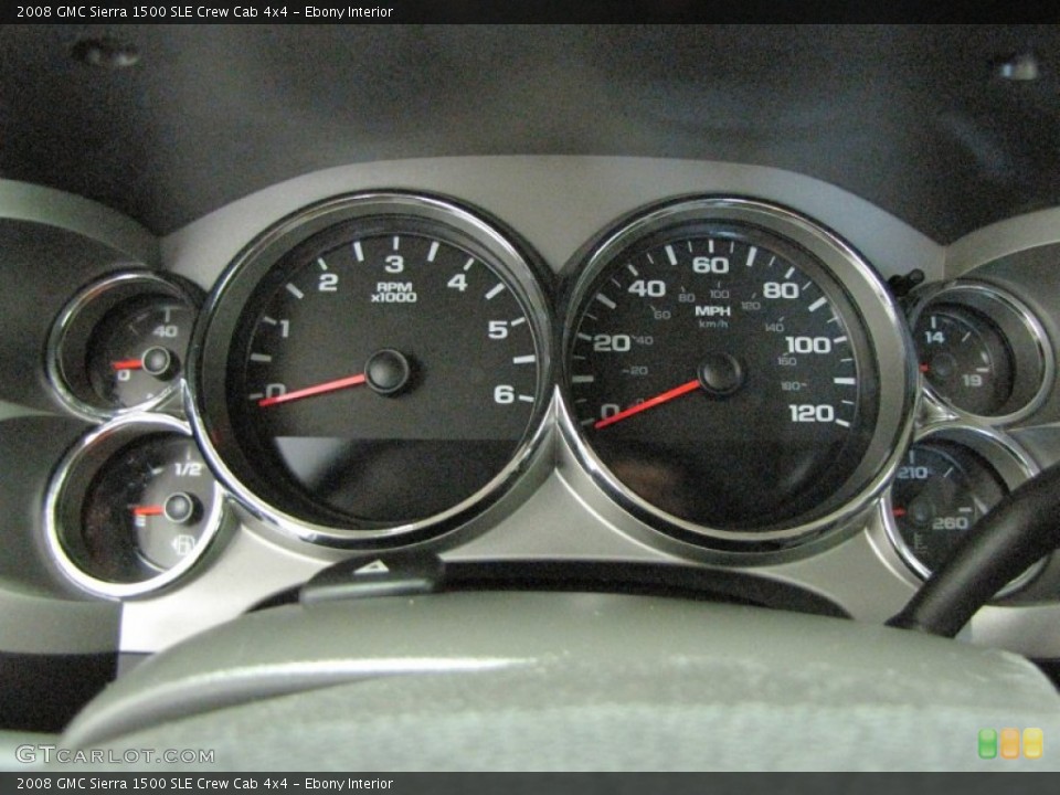 Ebony Interior Gauges for the 2008 GMC Sierra 1500 SLE Crew Cab 4x4 #70362633