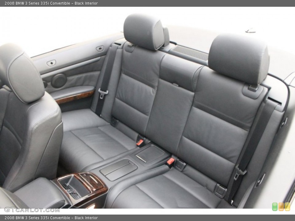 Black Interior Rear Seat for the 2008 BMW 3 Series 335i Convertible #70363299