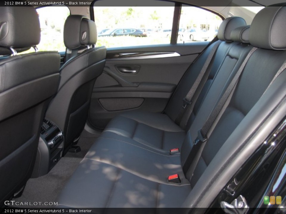 Black Interior Rear Seat for the 2012 BMW 5 Series ActiveHybrid 5 #70369551