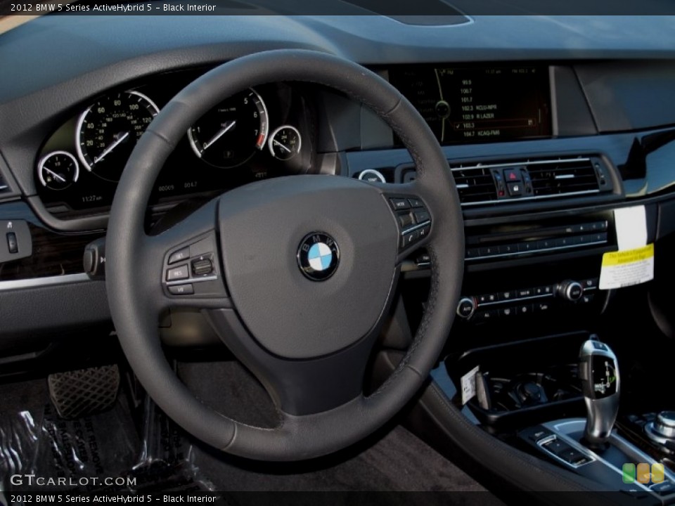 Black Interior Steering Wheel for the 2012 BMW 5 Series ActiveHybrid 5 #70369569