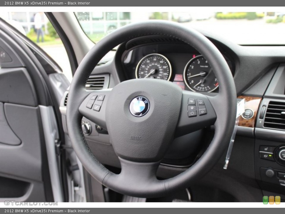 Black Interior Steering Wheel for the 2012 BMW X5 xDrive35i Premium #70371885