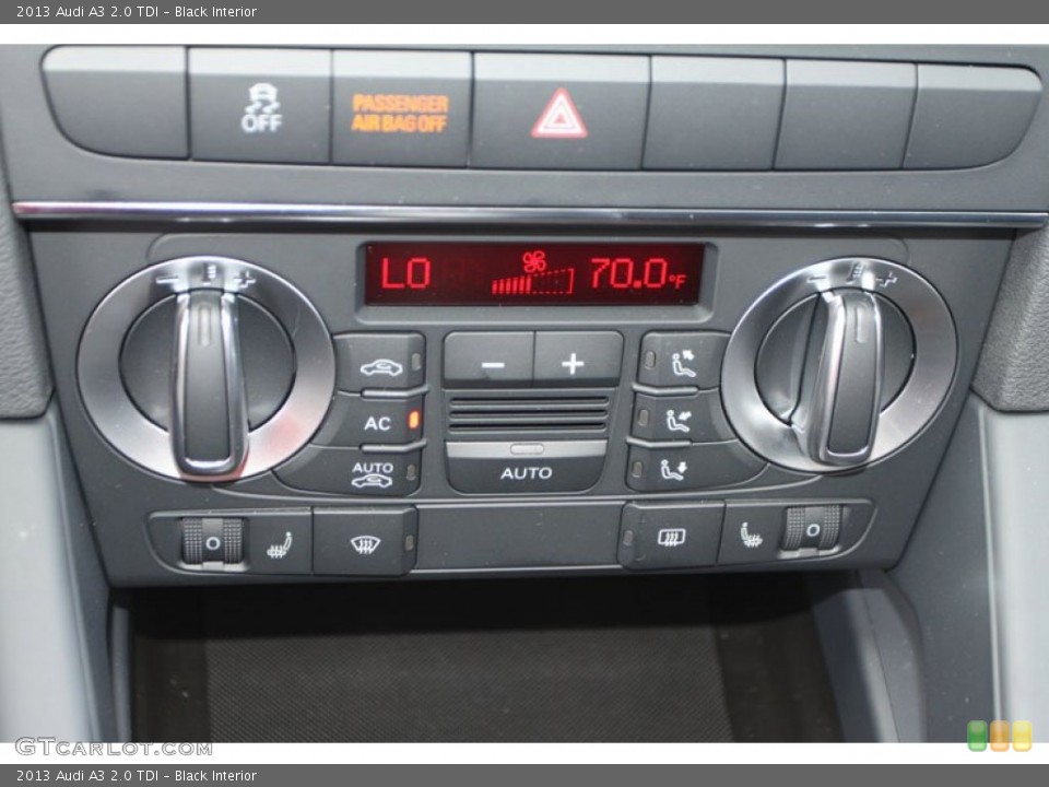 Black Interior Controls for the 2013 Audi A3 2.0 TDI #70371927