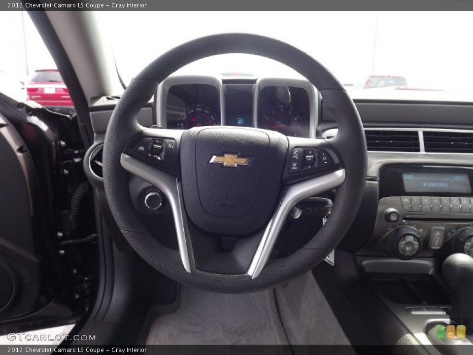 Gray Interior Steering Wheel for the 2012 Chevrolet Camaro LS Coupe #70372416