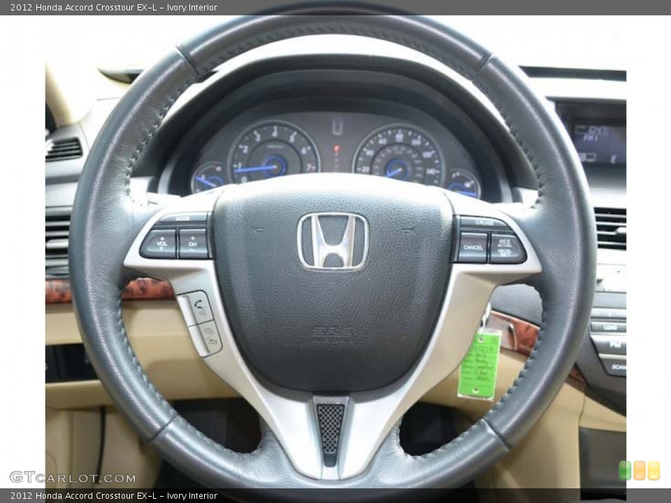 Ivory Interior Steering Wheel for the 2012 Honda Accord Crosstour EX-L #70372503