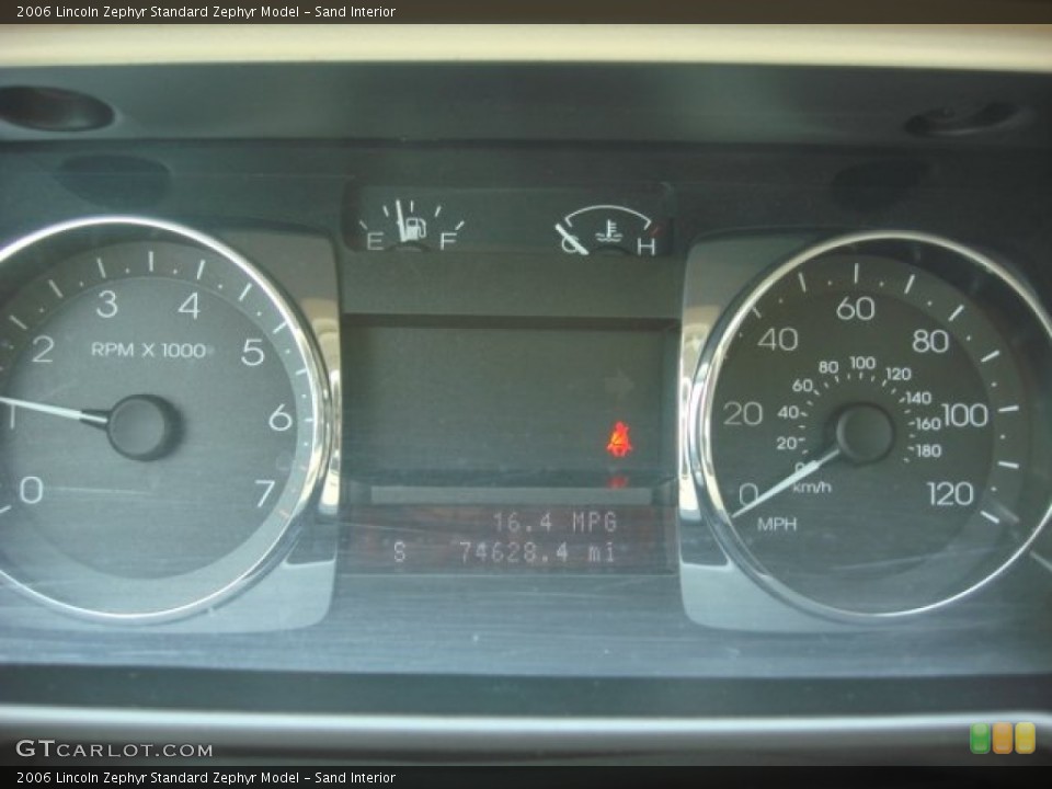 Sand Interior Gauges for the 2006 Lincoln Zephyr  #70373181