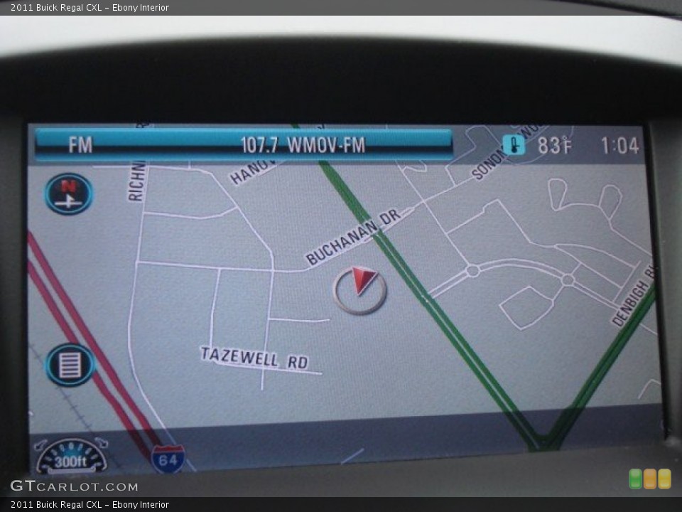 Ebony Interior Navigation for the 2011 Buick Regal CXL #70373844