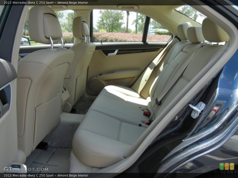 Almond Beige Interior Rear Seat for the 2013 Mercedes-Benz C 250 Sport #70376185