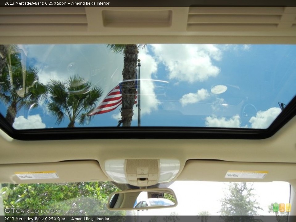 Almond Beige Interior Sunroof for the 2013 Mercedes-Benz C 250 Sport #70376195