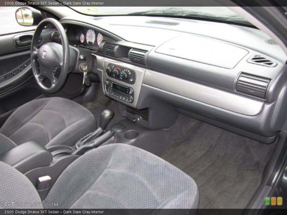 Dark Slate Gray Interior Dashboard for the 2005 Dodge Stratus SXT Sedan #70377126