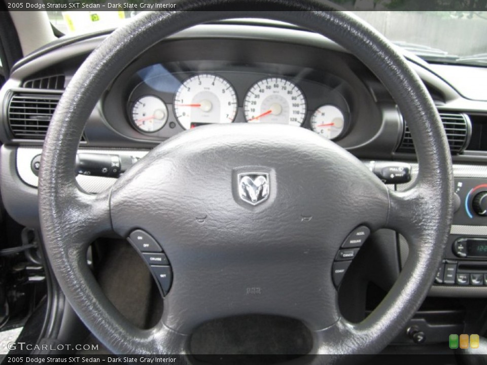 Dark Slate Gray Interior Steering Wheel for the 2005 Dodge Stratus SXT Sedan #70377180