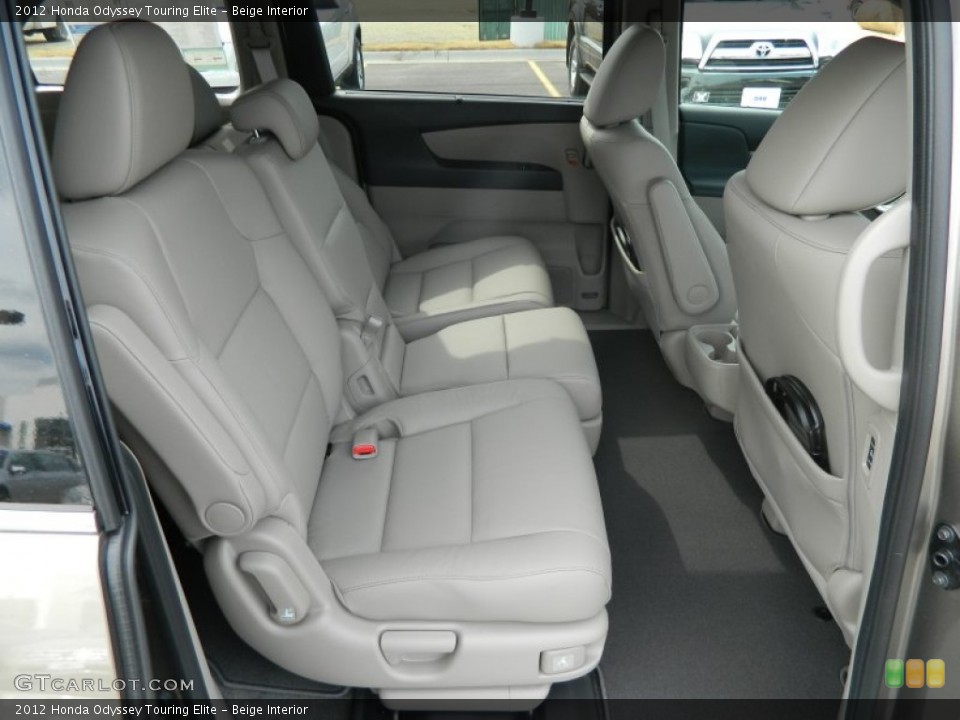 Beige Interior Rear Seat for the 2012 Honda Odyssey Touring Elite #70380612