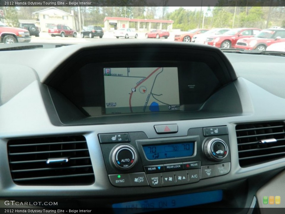 Beige Interior Navigation for the 2012 Honda Odyssey Touring Elite #70380630